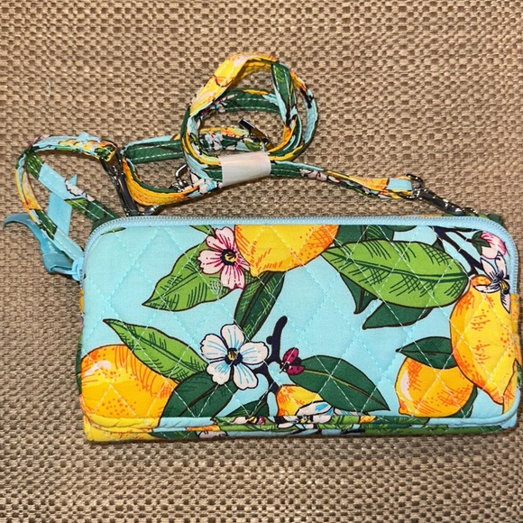 Vera Bradley Lemon Grove All-in-One Wristlet/Wallet/Crossbody Bag - Picture 1 of 8